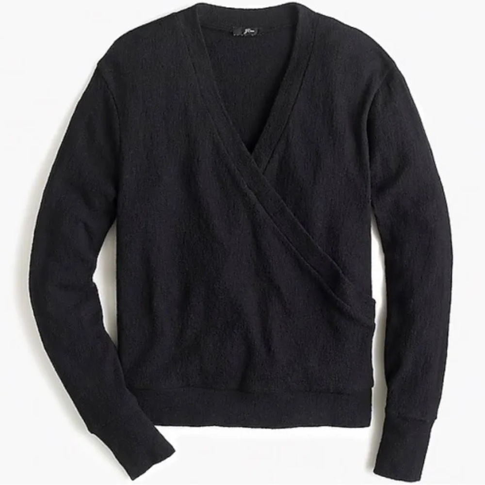 J. Crew 100% Merino Wool Black V-Neck Sweater